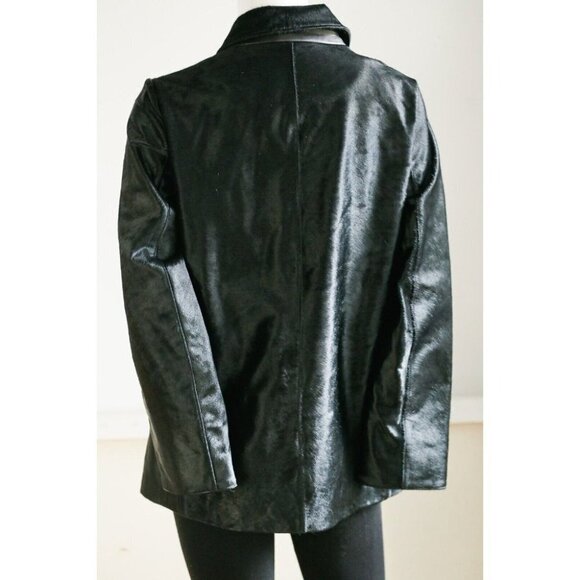 Kate Spade Leather Cow Skin Textured Three Button Fall Jacket 4 - Picture 6 of 9